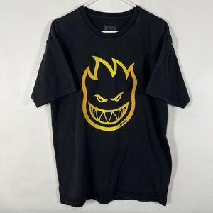Spitfire T Shirt Mens Size Large Black Big Logo Graphic Short Sleeve Skater